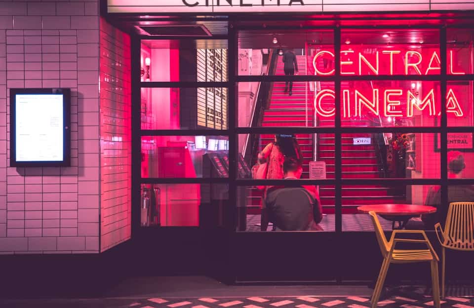 Hotel Lobby AI text to video example of an orange studio booth