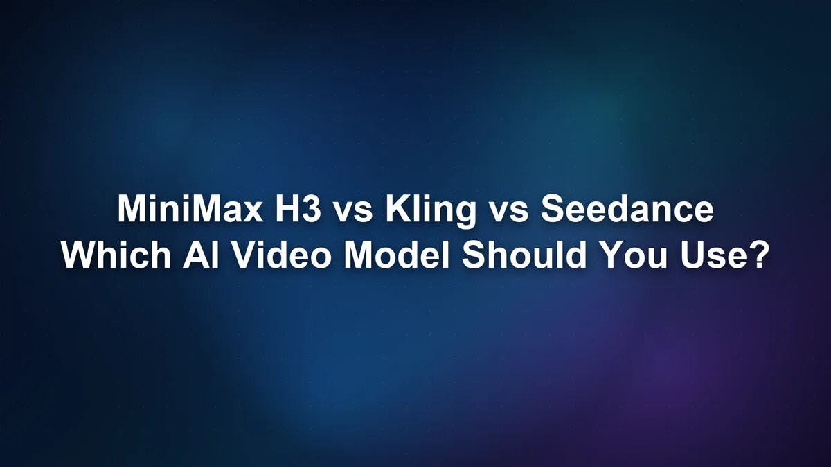 Hotel Lobby AI Blog: MiniMax H3 vs Kling vs Seedance: Which AI Video Model Should You Use?